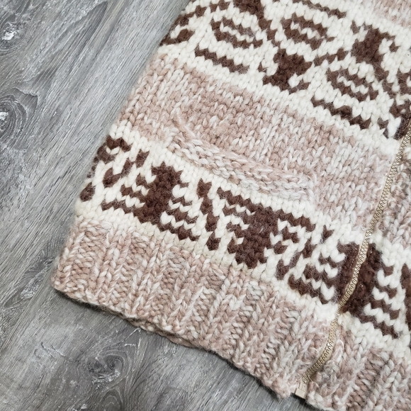 Vintage * Hand Knit Cowichan Sweater * Sz M L XL - Picture 10 of 11